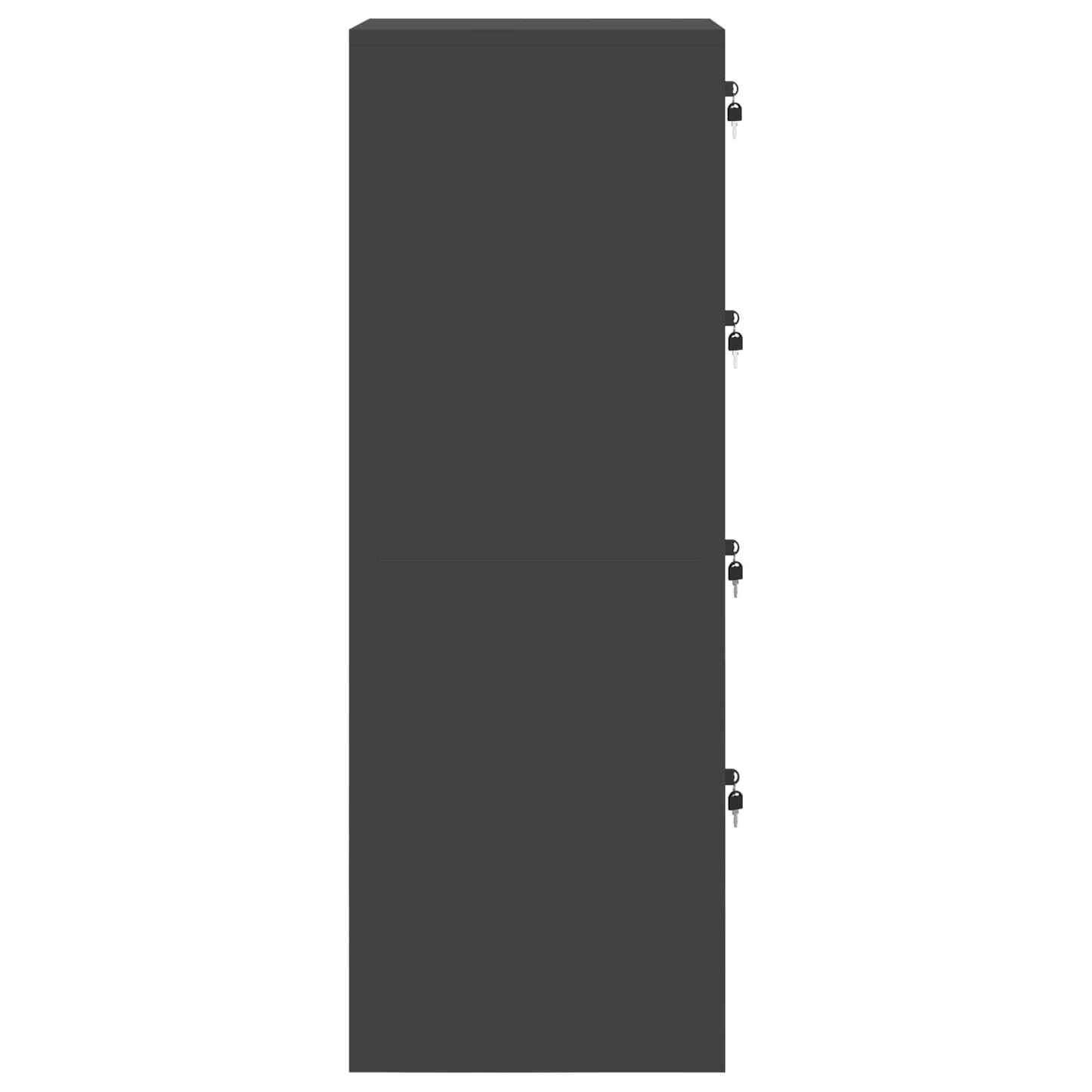 vidaXL Ντουλάπα Αρχείων με συρτάρι 2 pcs Μαύρο 44 x 50 x 106.5 εκ