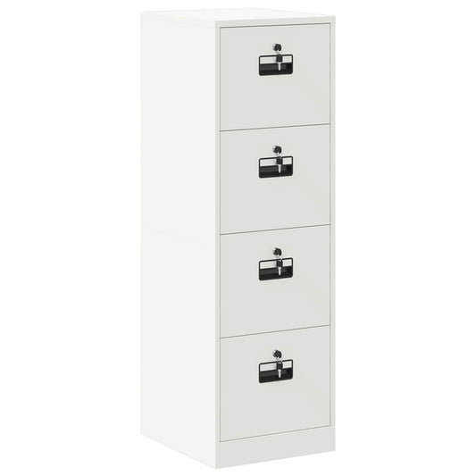 vidaXL Ντουλάπα Αρχείων Λευκό 44 x 50 x 139 εκ Ψυχρής Έλασης Χάλυβας