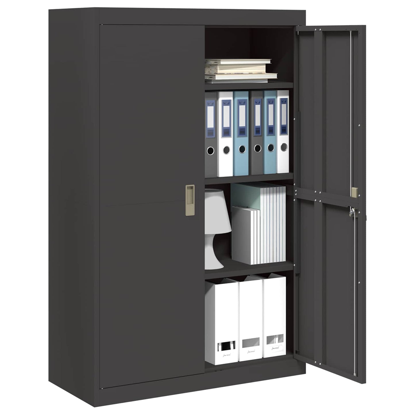 vidaXL Ντουλάπι αποθήκευσης με αποθήκευση 2 pcs Μαύρο 90 x 40 x 140 cm