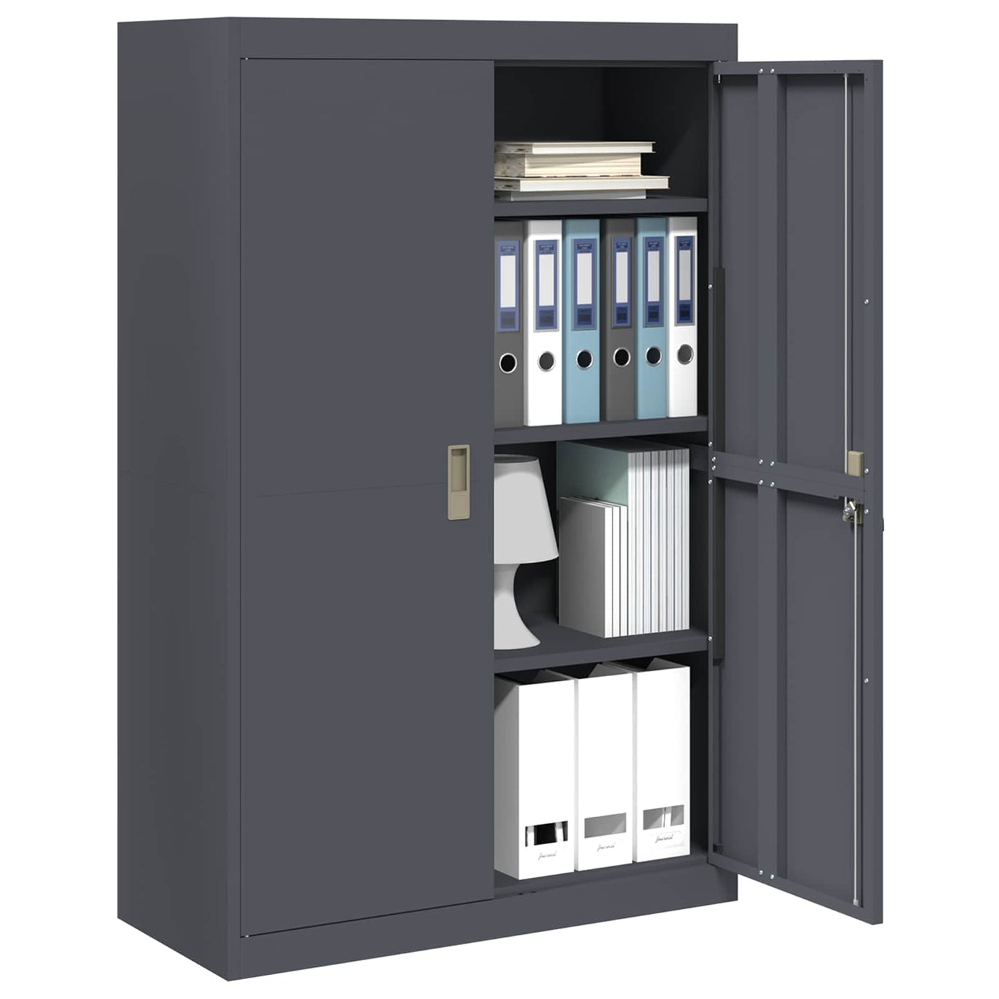 vidaXL Ντουλάπι αποθήκευσης 2 pcs Ανθρακί 90 x 40 x 140 cm