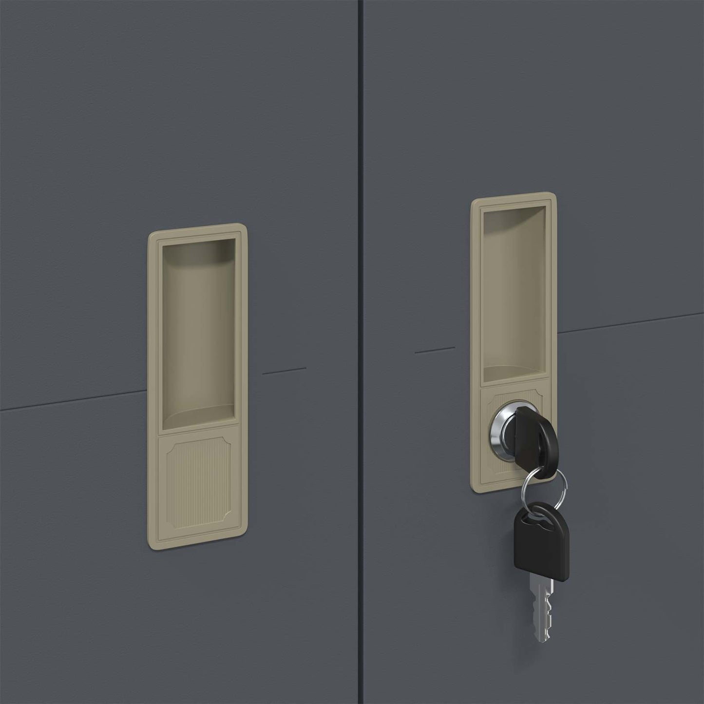 vidaXL Ντουλάπι αποθήκευσης 2 pcs Ανθρακί 80 x 40 x 140 εκ