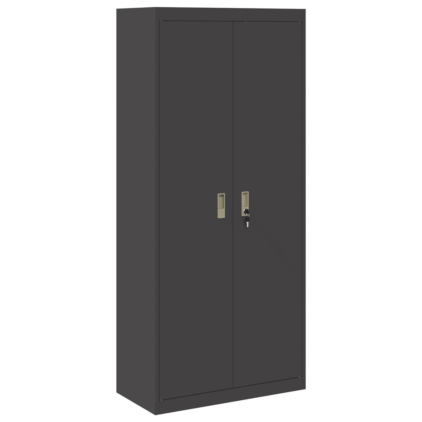 vidaXL Ντουλάπι αποθήκευσης Μαύρο 80 x 40 x 180 εκ Ατσάλι