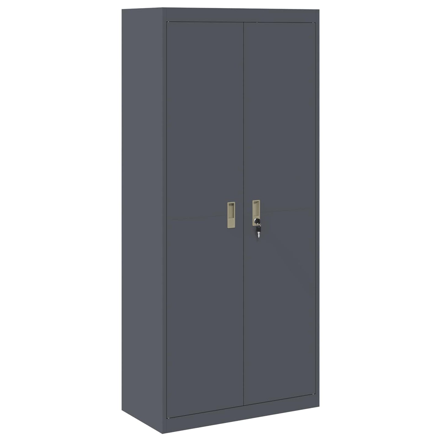 vidaXL Ντουλάπι αποθήκευσης Ανθρακί 80 x 40 x 180 εκ Ατσάλι