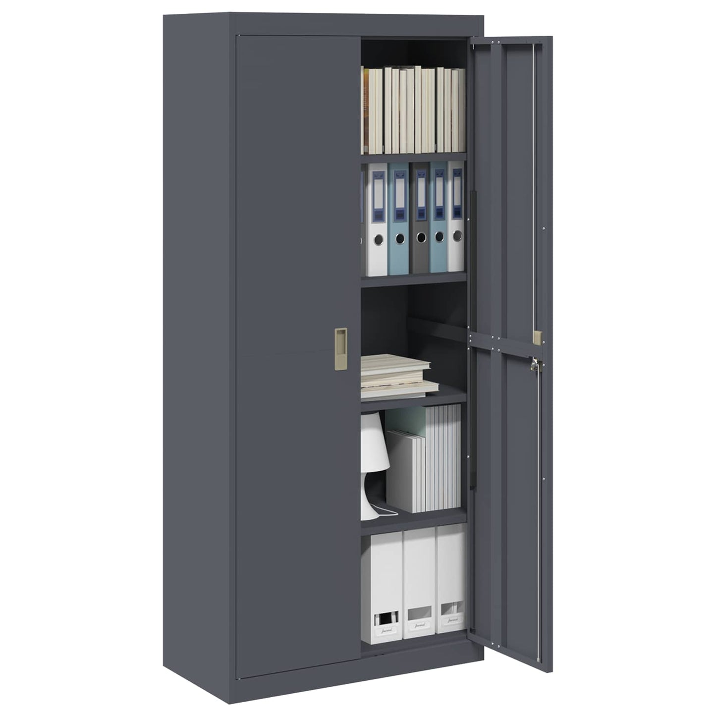 vidaXL Ντουλάπι αποθήκευσης Ανθρακί 80 x 40 x 180 εκ Ατσάλι