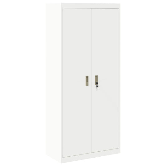vidaXL Ντουλάπι αποθήκευσης Λευκός 80 x 40 x 180 εκ Ατσάλι