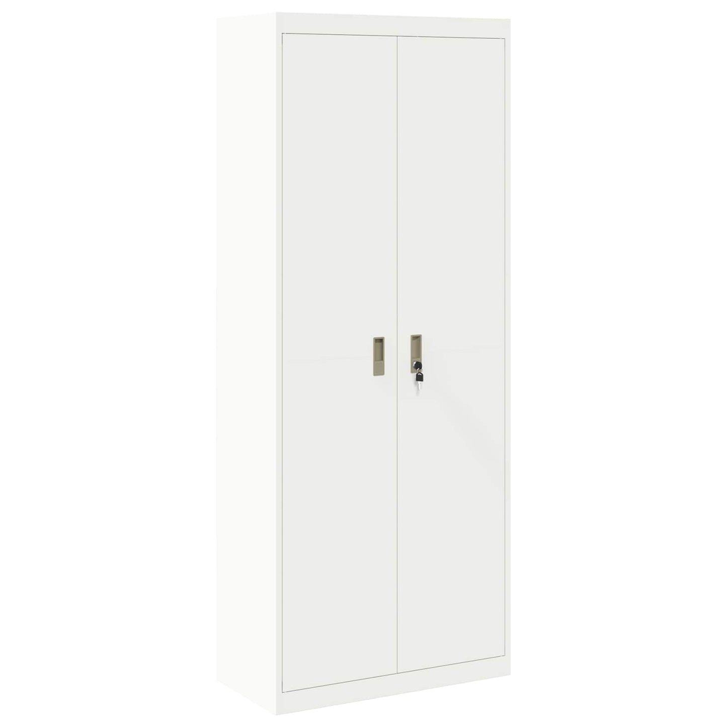 vidaXL Ντουλάπι αποθήκευσης Λευκός 80 x 40 x 200 εκ Ατσάλι