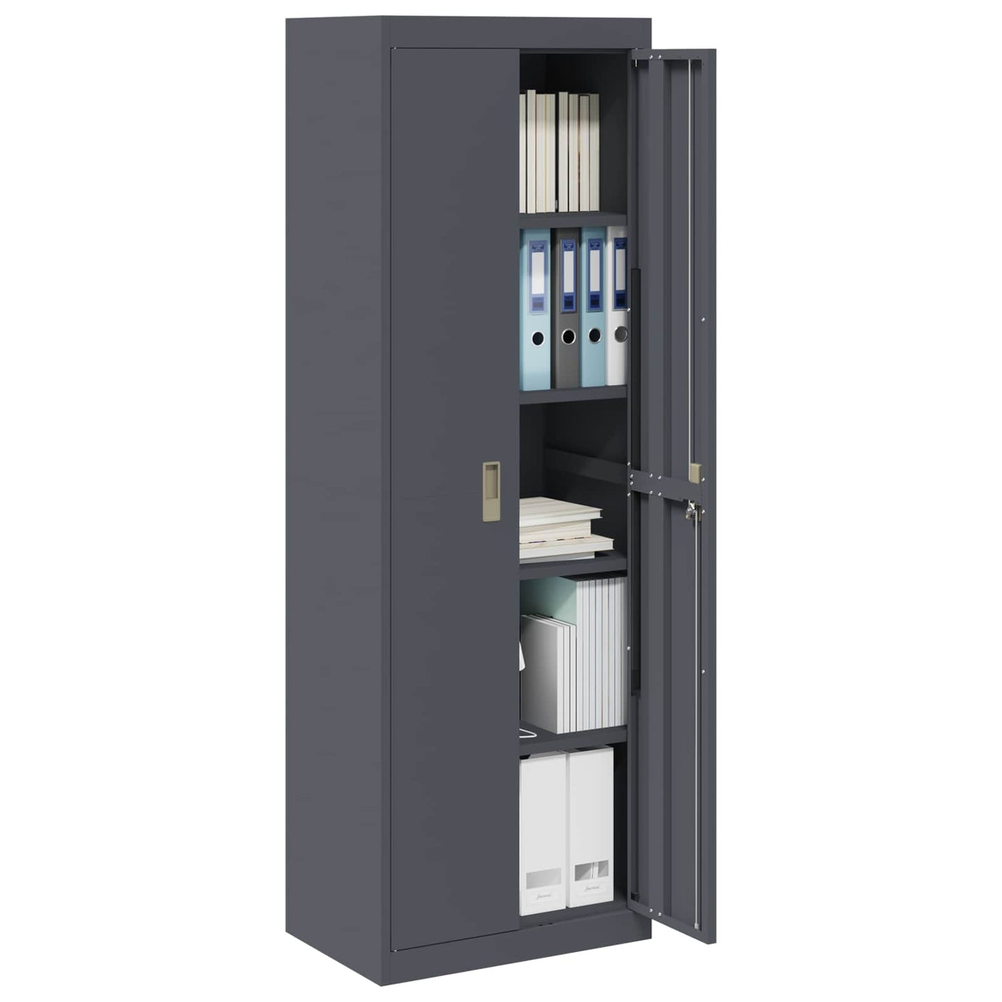 vidaXL Ντουλάπι αποθήκευσης Ανθρακί 60 x 40 x 180 εκ Ατσάλι
