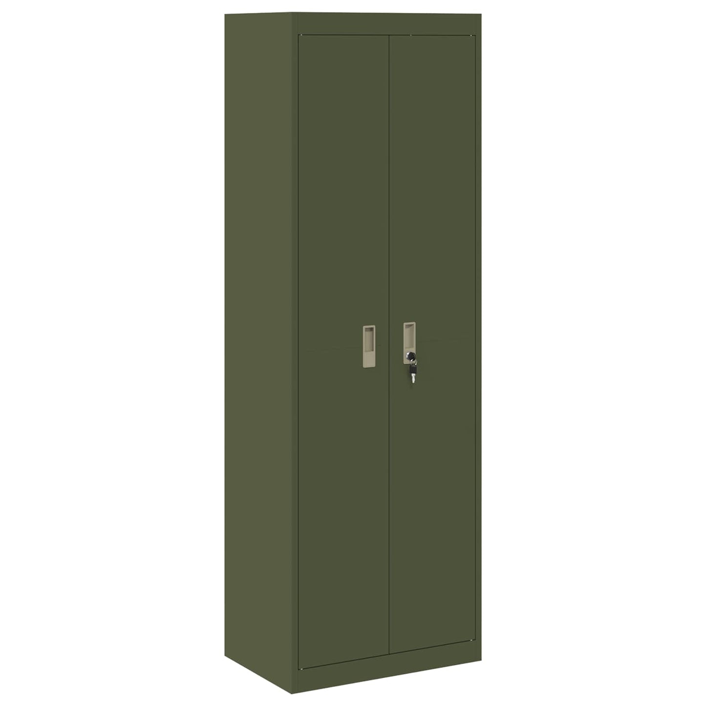 vidaXL Ντουλάπι αποθήκευσης Ελιά Πράσινη 60 x 40 x 180 εκ Ατσάλι