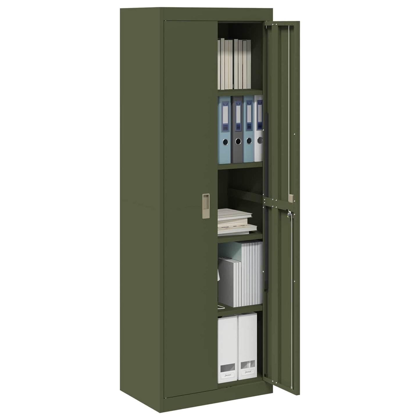 vidaXL Ντουλάπι αποθήκευσης Ελιά Πράσινη 60 x 40 x 180 εκ Ατσάλι
