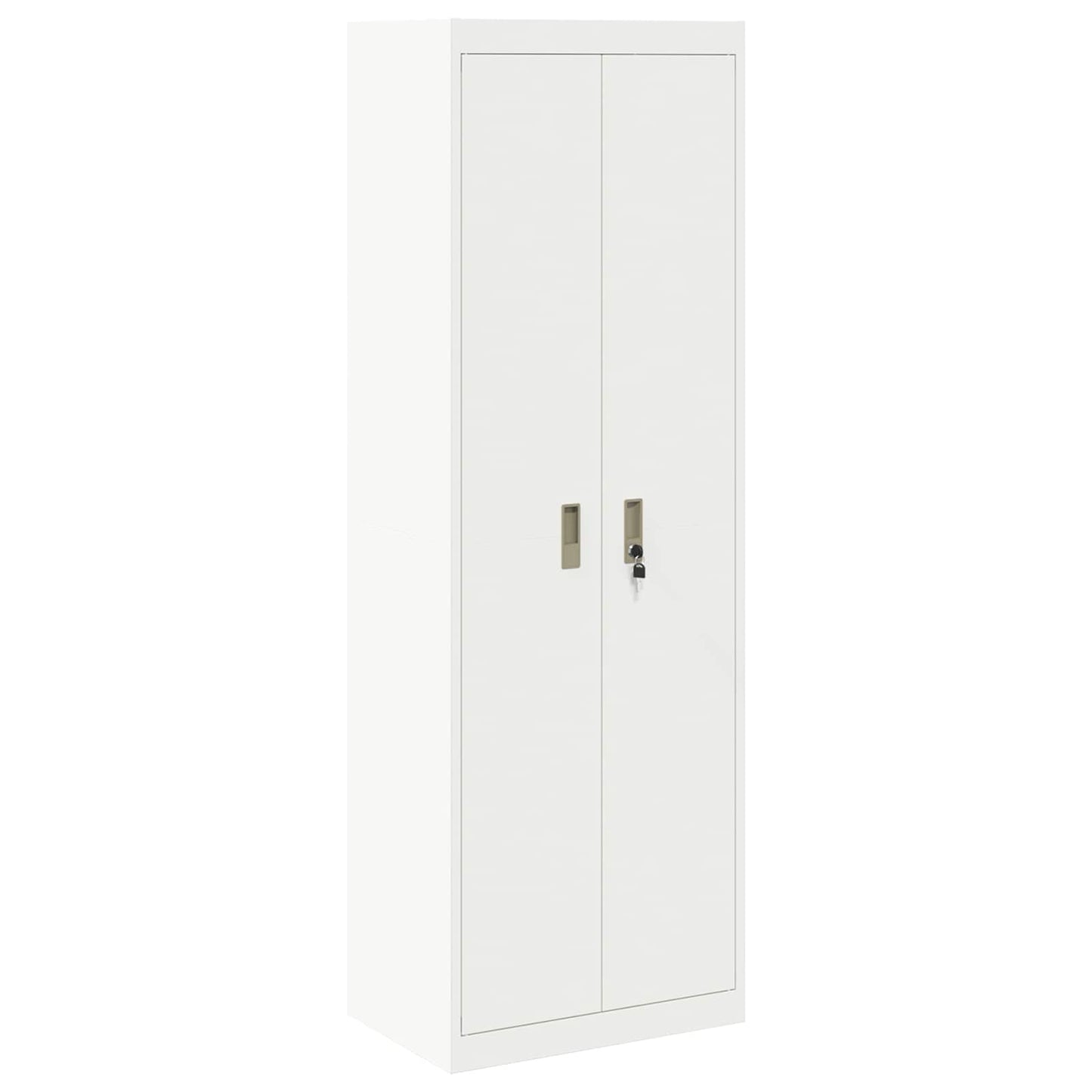 vidaXL Ντουλάπι αποθήκευσης Λευκός 60 x 40 x 180 εκ Ατσάλι