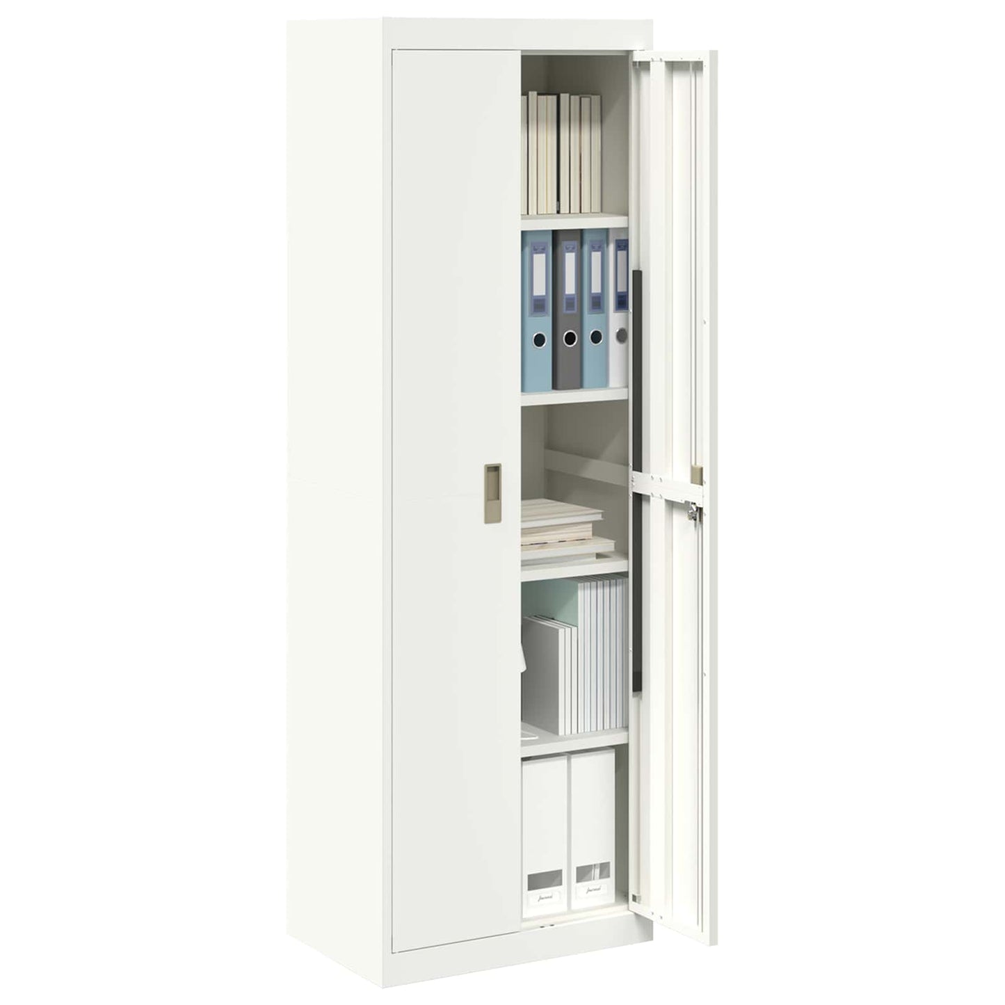 vidaXL Ντουλάπι αποθήκευσης Λευκός 60 x 40 x 180 εκ Ατσάλι