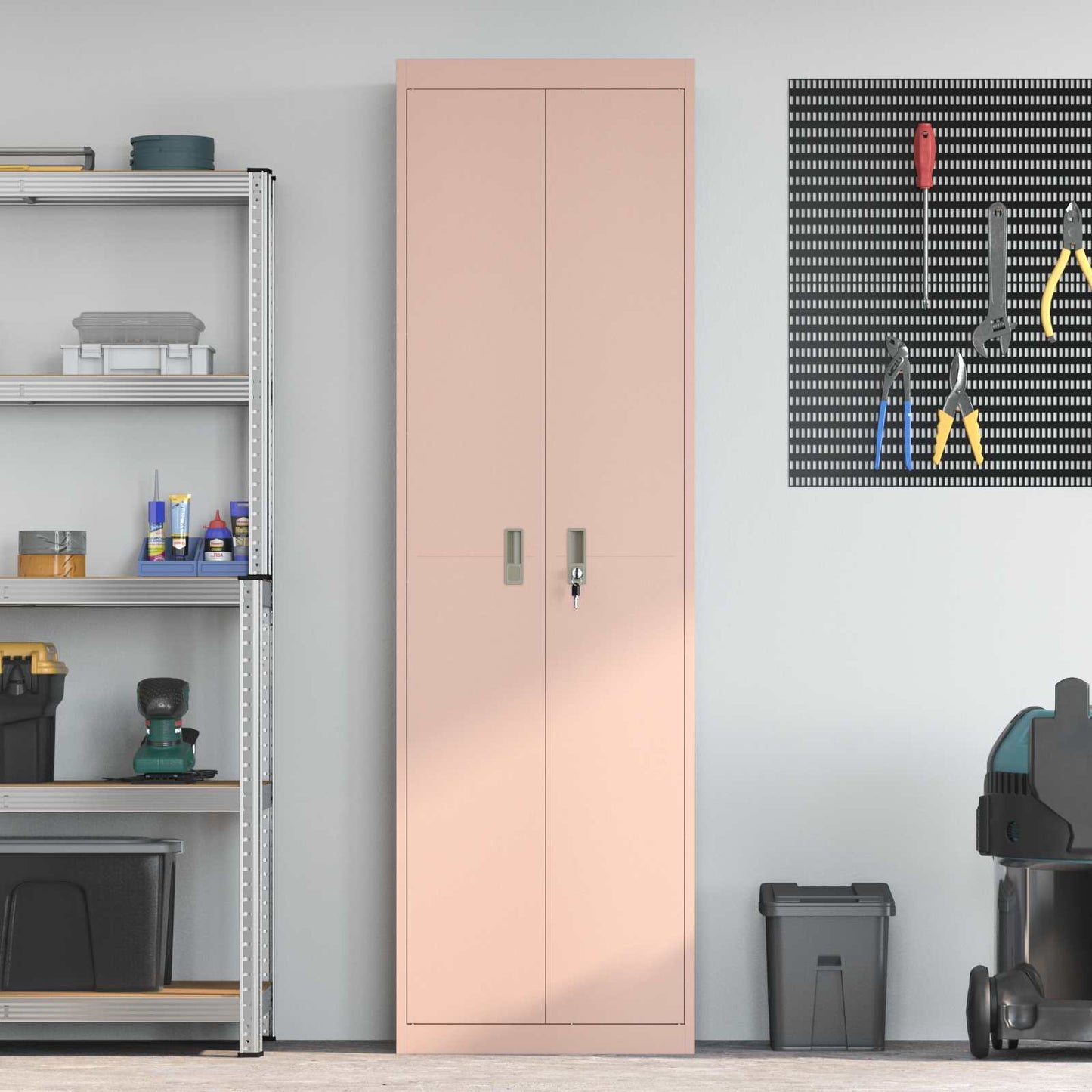 vidaXL Ντουλάπι αποθήκευσης Ροζ 60 x 40 x 200 εκ Ατσάλι
