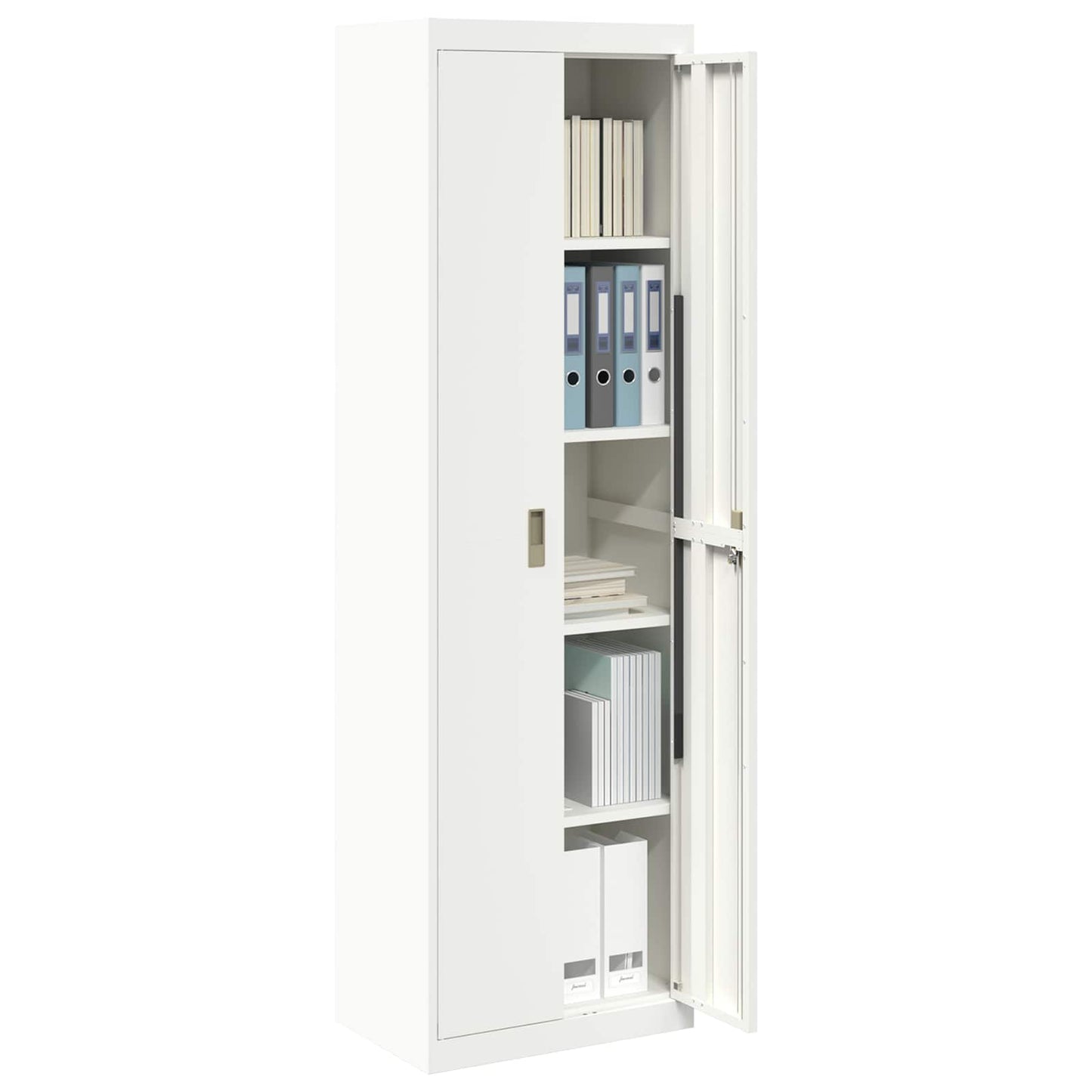 vidaXL Ντουλάπι αποθήκευσης Λευκός 60 x 40 x 200 εκ Ατσάλι