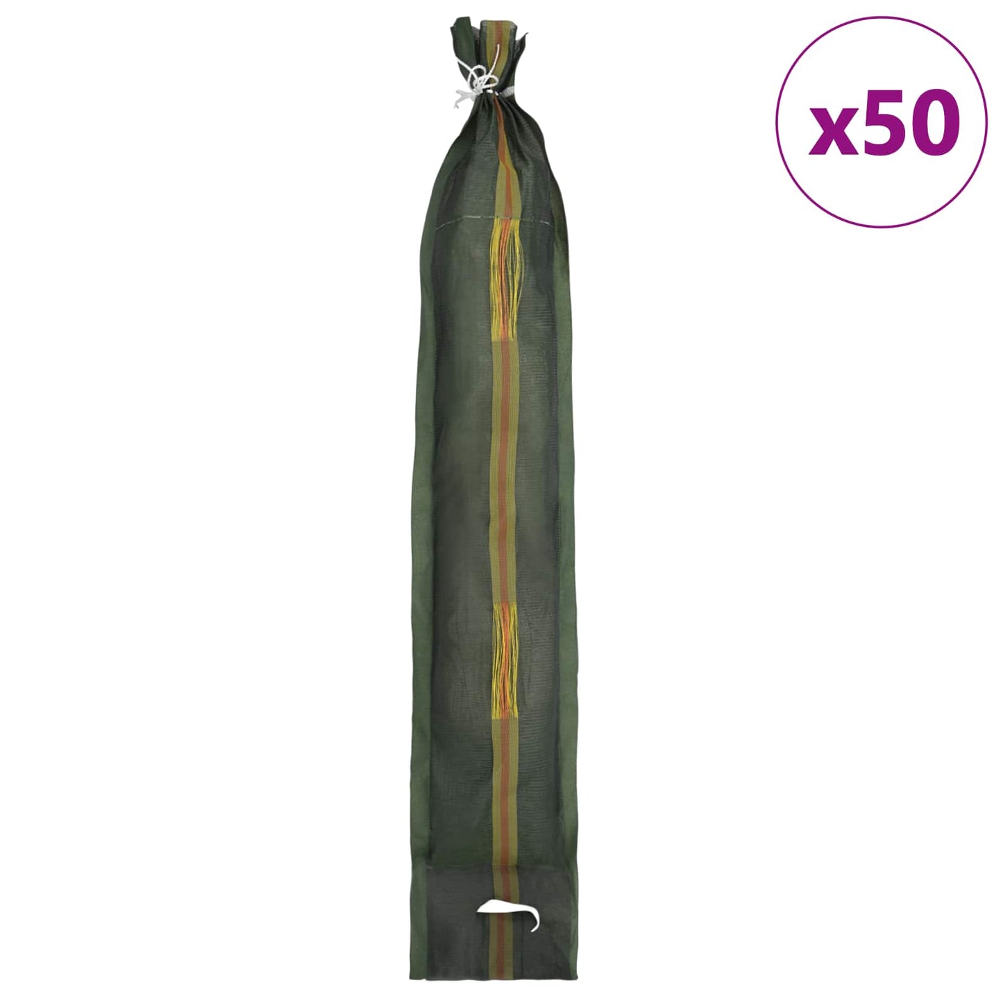 vidaXL Σακιά με άμμο 50 pcs Σκούρο Πράσινο 100 x 25 cm HDPE