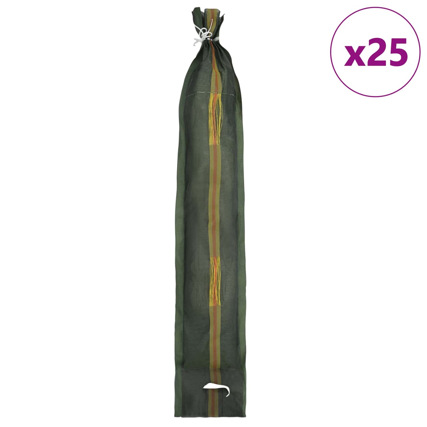 vidaXL Σακιά με άμμο 25 pcs Σκούρο Πράσινο 120 x 27 εκ HDPE