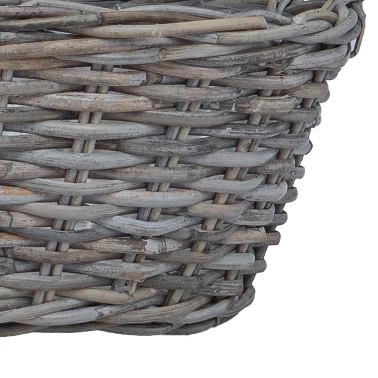 vidaXL Καλάθι φυτών με αποθήκευση 2 pcs Γκρι Ρατάν Lacak