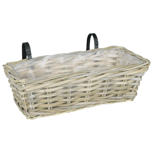 vidaXL Κρεμαστό Καλάθι Γλάστρας 2 pcs Γκρι 48 x 22 x 15 εκ.