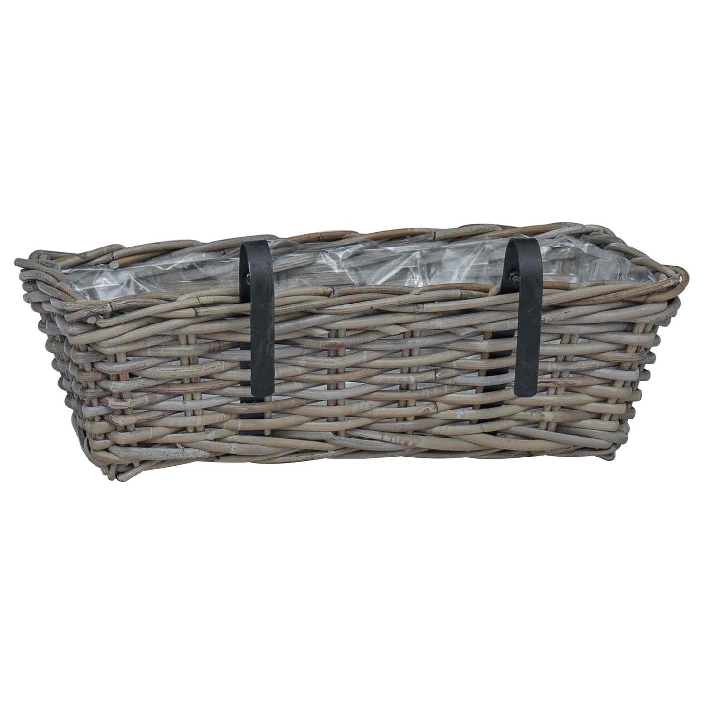 vidaXL Κρεμαστό Καλάθι Γλάστρας 2 pcs Γκρι 48 x 22 x 15 εκ.