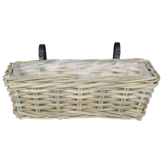 vidaXL Κρεμαστό Καλάθι Γλάστρας 2 pcs Γκρι 48 x 22 x 15 εκ.