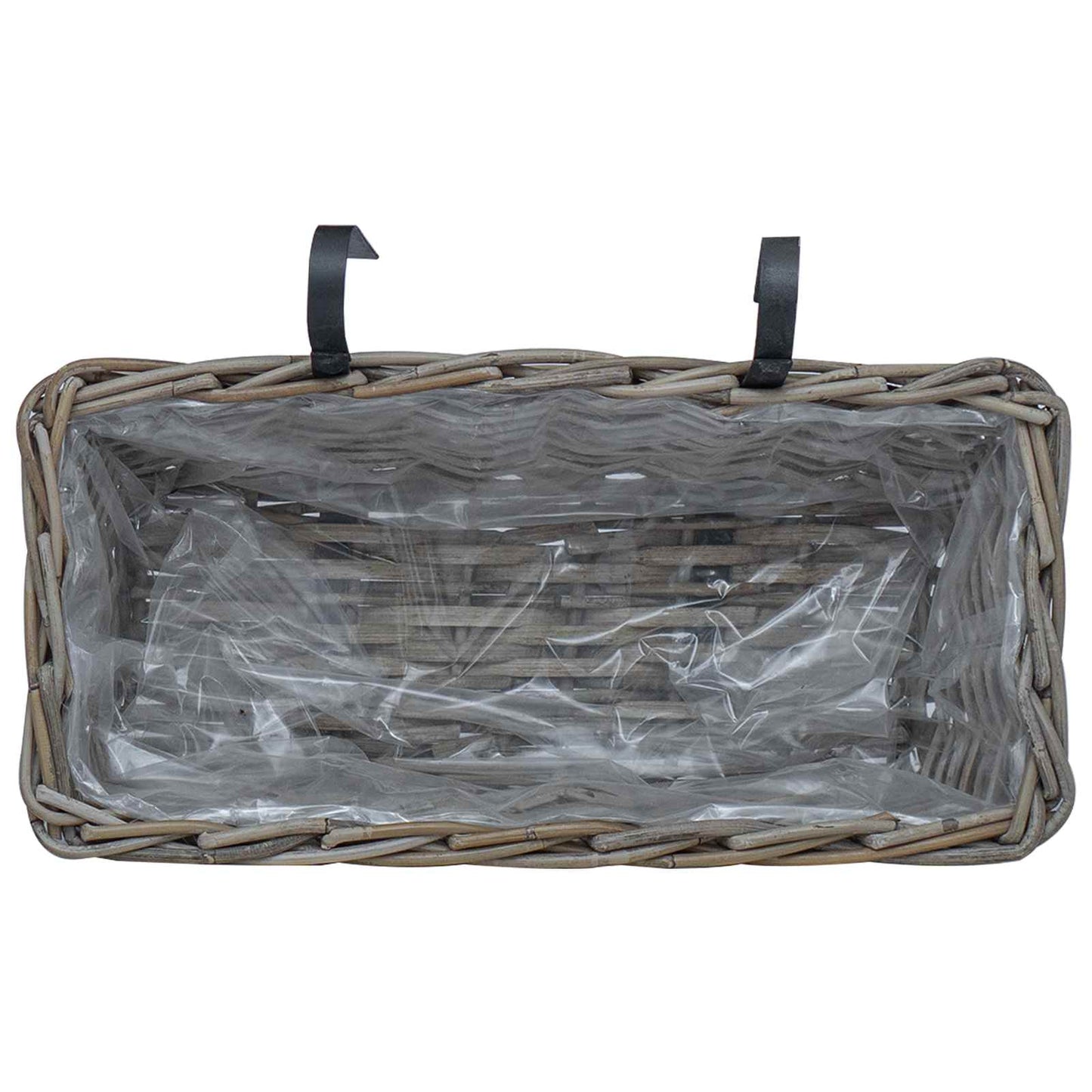 vidaXL Κρεμαστό Καλάθι Γλάστρας 2 pcs Γκρι 48 x 22 x 15 εκ.