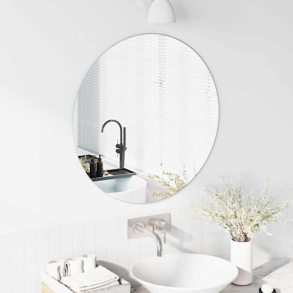 vidaXL Καθρέφτης τοίχου Ø 70 cm σκληρυμένο γυαλί