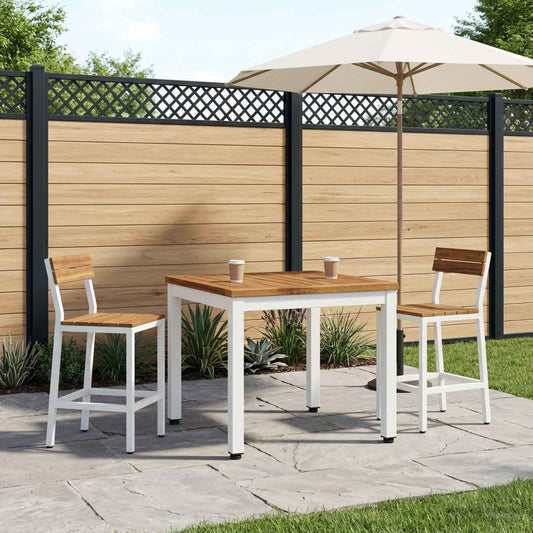 vidaXL Τραπεζάκι σαλονιού Φυσικό και Λευκό 49 x 48,5 x 36 cm