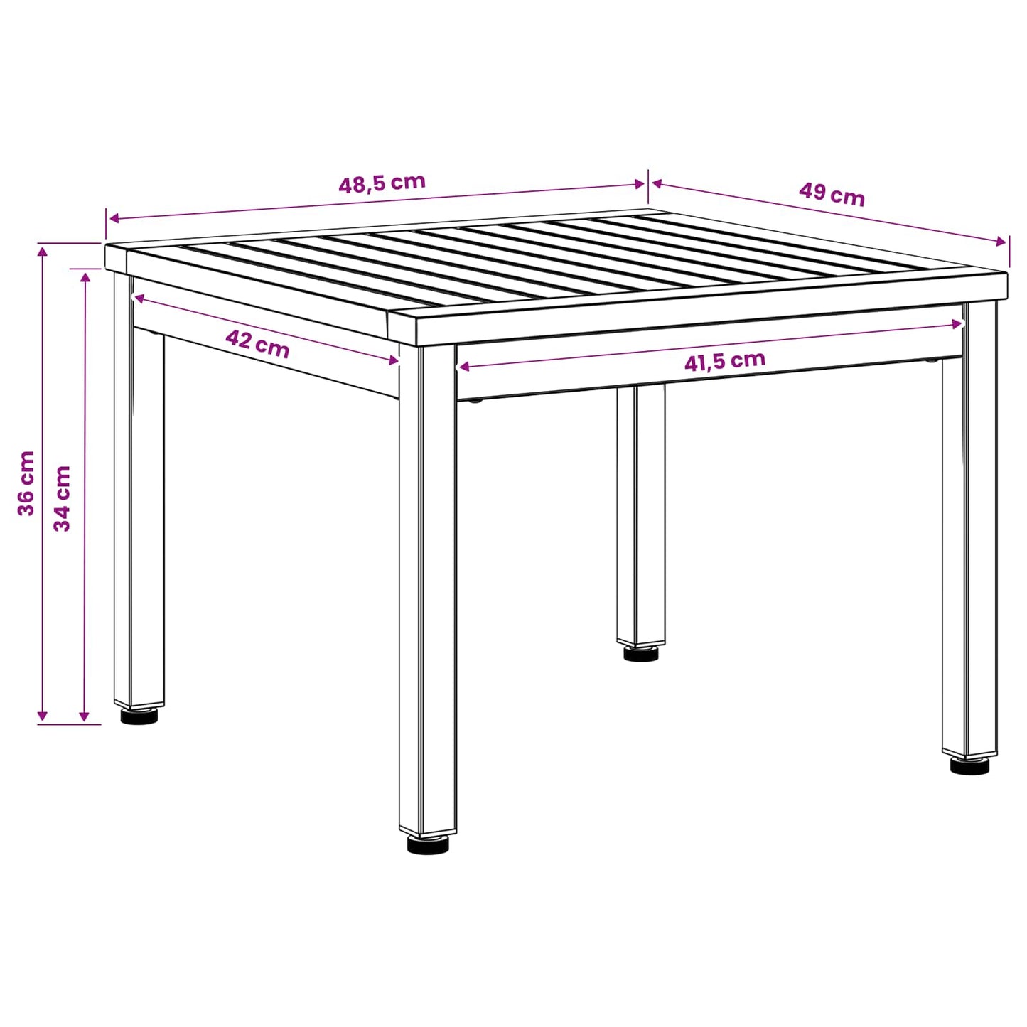 vidaXL Τραπεζάκι σαλονιού Φυσικό και Λευκό 50 x 48,5 x 36 εκ.