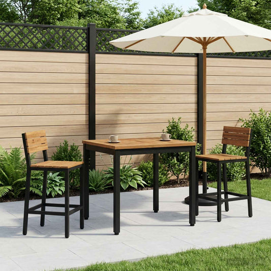 vidaXL Τραπεζάκι σαλονιού Φυσικό και Μαύρο 49 x 60,5 x 36 cm