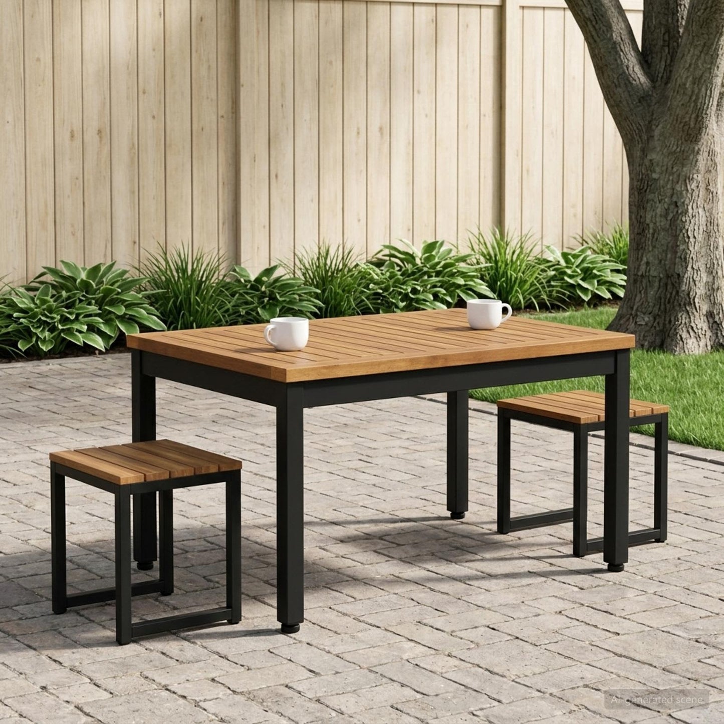 vidaXL Τραπεζάκι σαλονιού Φυσικό και Μαύρο 50 x 68,5 x 36 εκ.