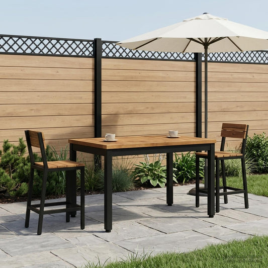 vidaXL Τραπεζάκι σαλονιού Φυσικό και Μαύρο 49 x 68,5 x 36 cm