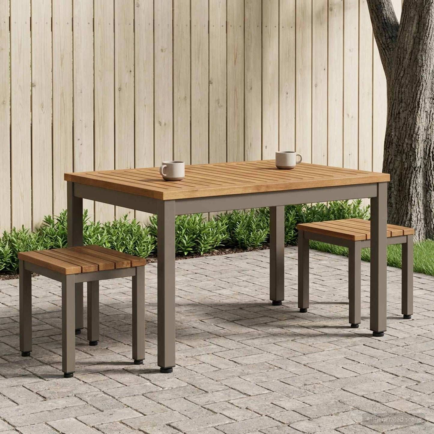vidaXL Τραπεζάκι σαλονιού Φυσικό και Καφέ 50 x 68,5 x 36 εκ.