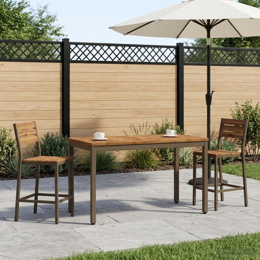 vidaXL Τραπεζάκι σαλονιού Φυσικό και Καφέ 49 x 100,5 x 45 cm