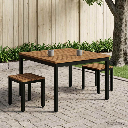 vidaXL Τραπεζάκι σαλονιού Φυσικό και Μαύρο 98 x 100,5 x 45 cm