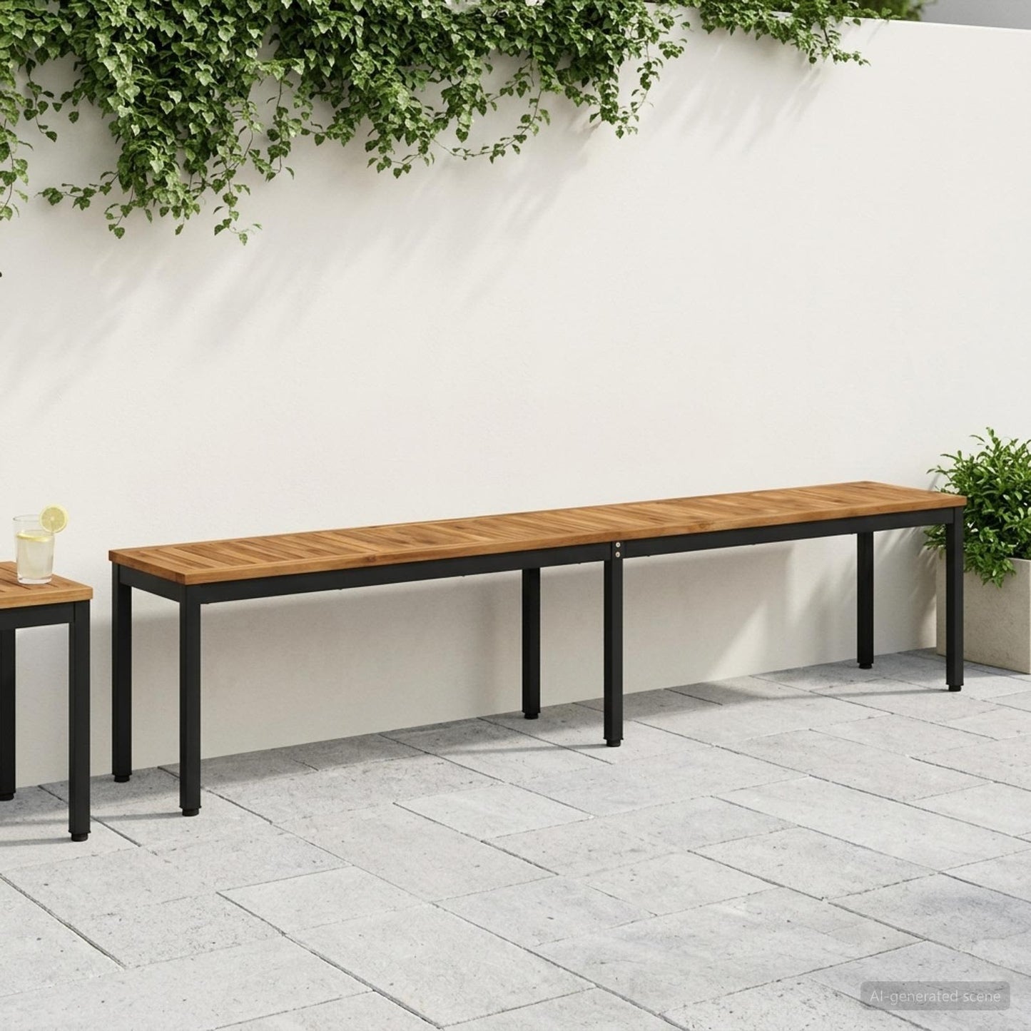 vidaXL Παγκάκι κήπου 201 x 35 x 45 εκ. Στερεό Ξύλο Ακακίας Ορθογώνιος