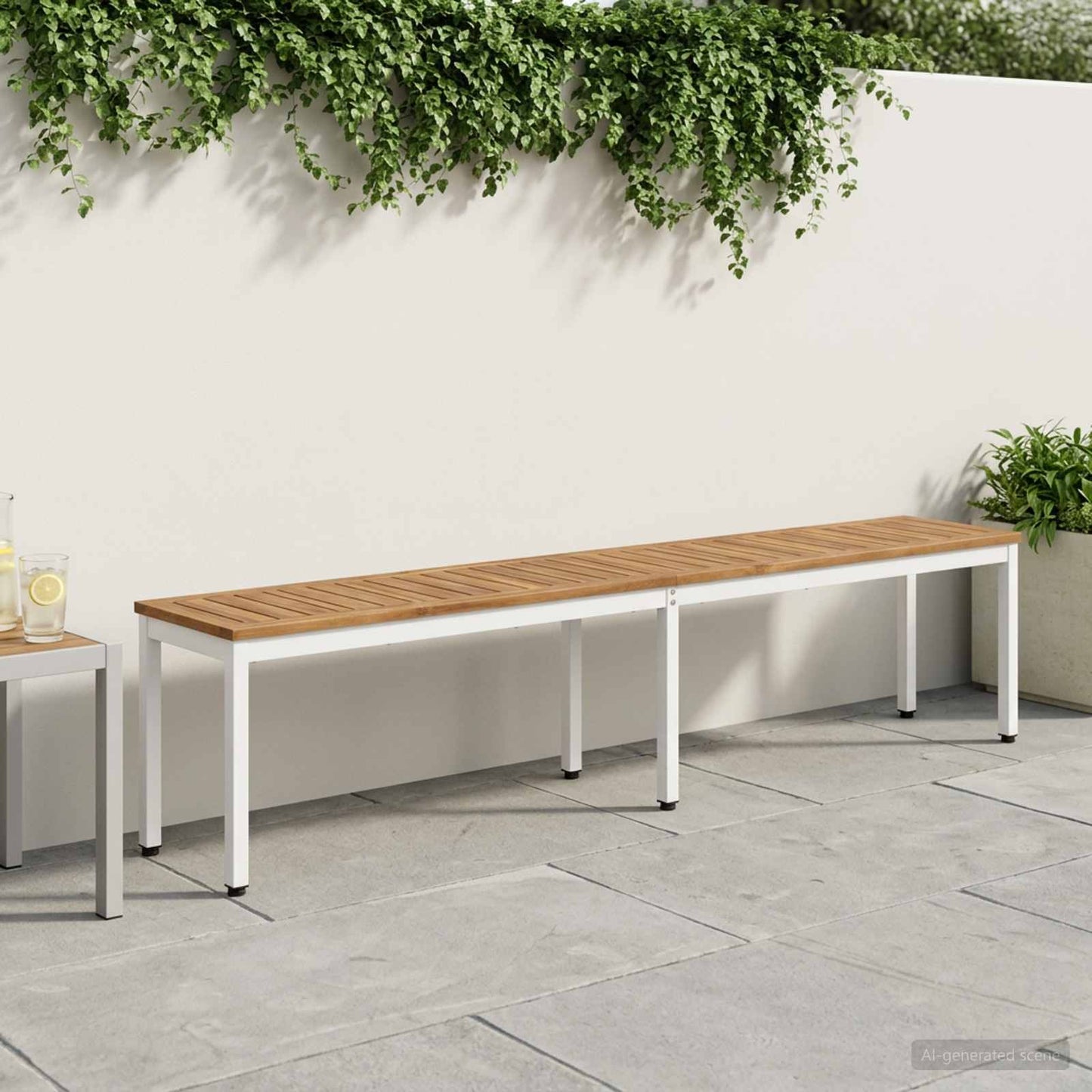 vidaXL Παγκάκι κήπου 201 x 35 x 45 εκ. Στερεό Ξύλο Ακακίας Ορθογώνιος