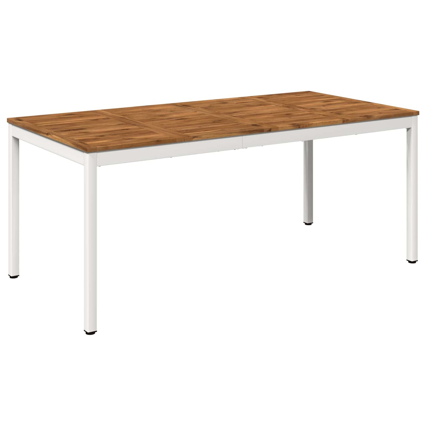 vidaXL Τραπέζι δείπνου κήπου Φυσικό και Λευκό 180 x 88,5 x 75 εκ