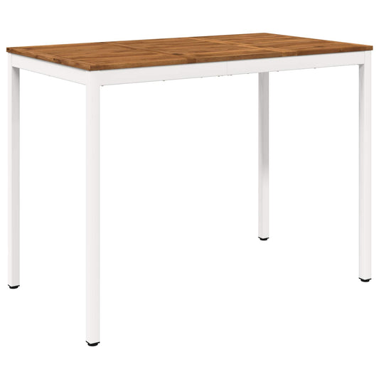 vidaXL Τραπέζι μπαρ κήπου NAARDEN Φυσικό και Λευκό 141 x 80,5 x 105 εκ