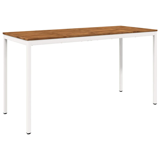 vidaXL Τραπέζι μπαρ κήπου NAARDEN Φυσικό και Λευκό 196 x 80,5 x 105 εκ