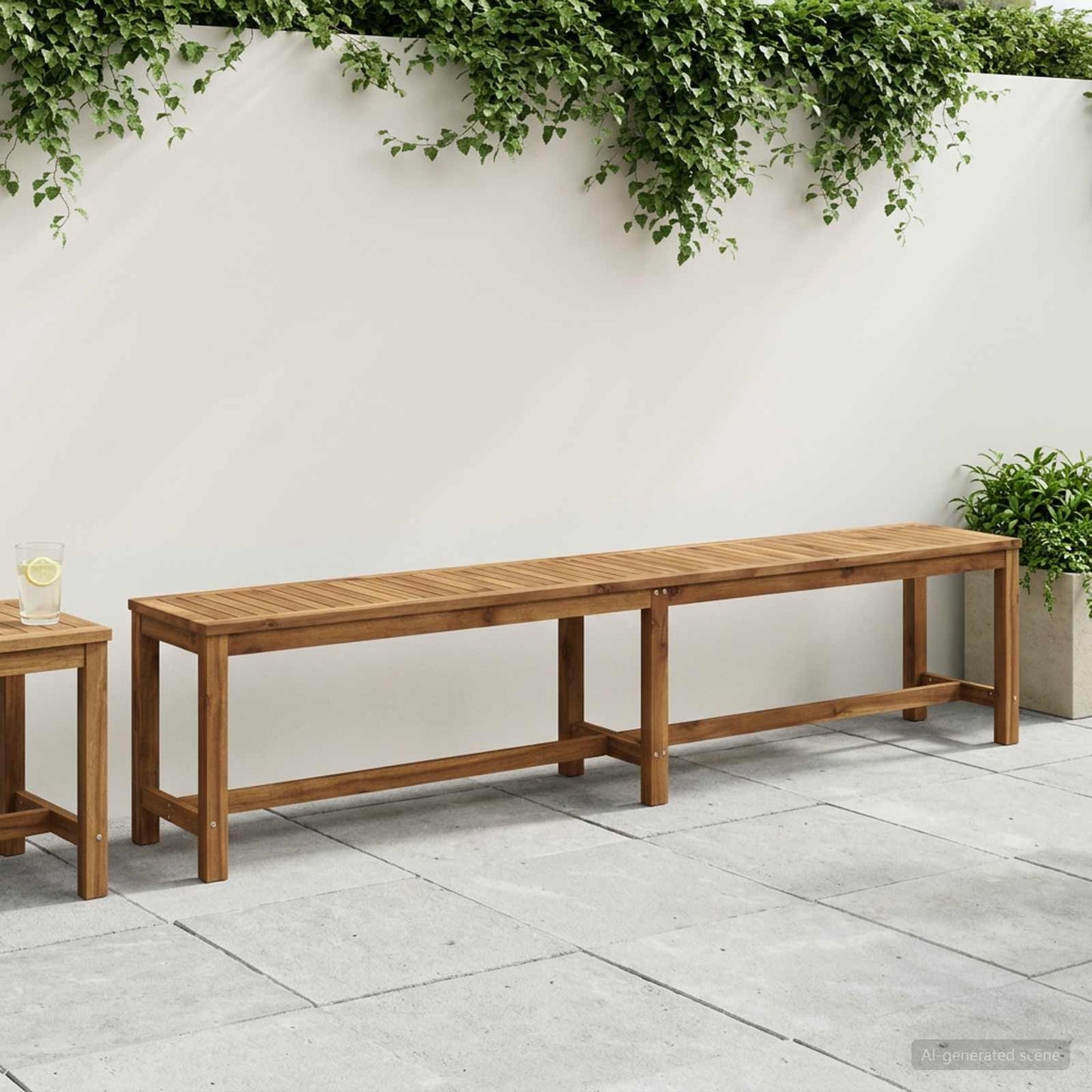 vidaXL Παγκάκι κήπου LAREN 201 x 35 x 45 εκ. Στερεό Ξύλο Ακακίας