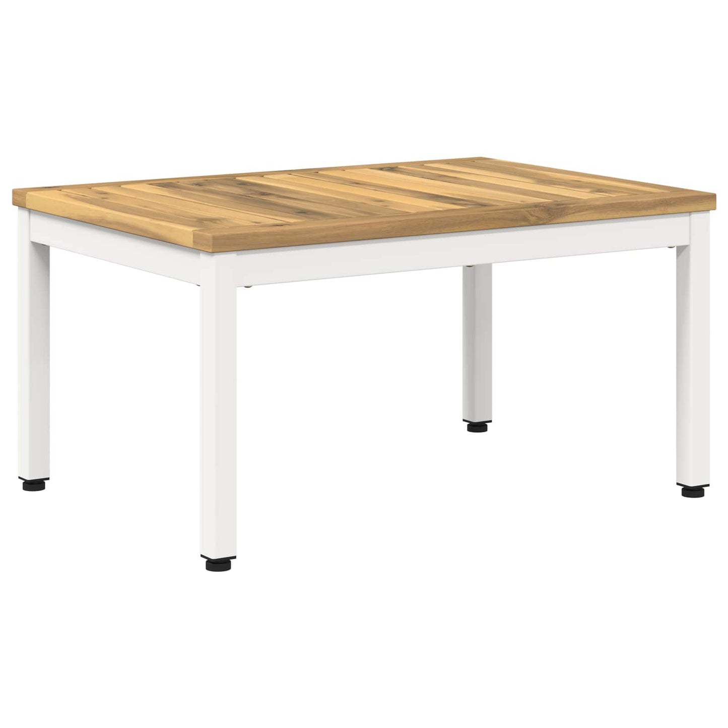 vidaXL Τραπεζάκι σαλονιού Λευκό 49 x 68,5 x 36 cm Στερεό Ξύλο Ακακίας