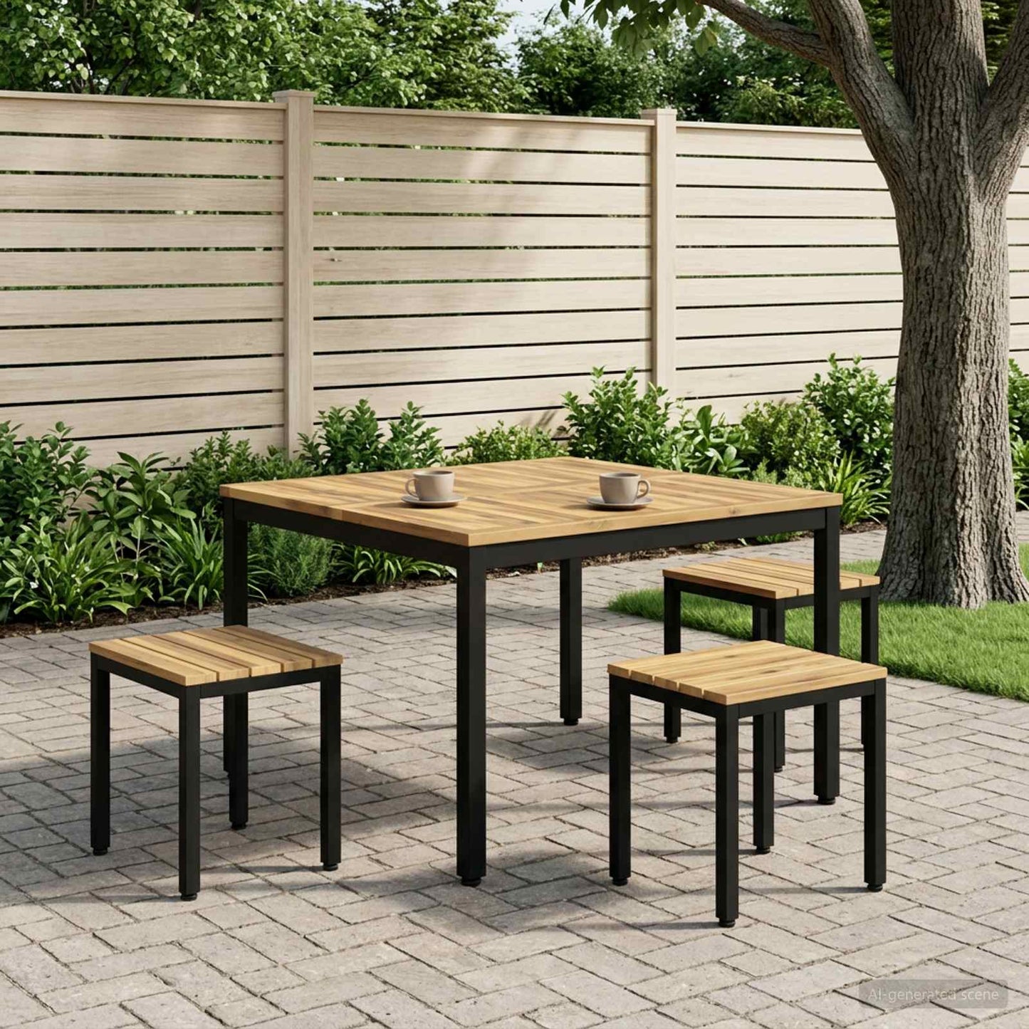 vidaXL Τραπεζάκι σαλονιού Λευκό και Μαύρο 100 x 100,5 x 45 εκ.