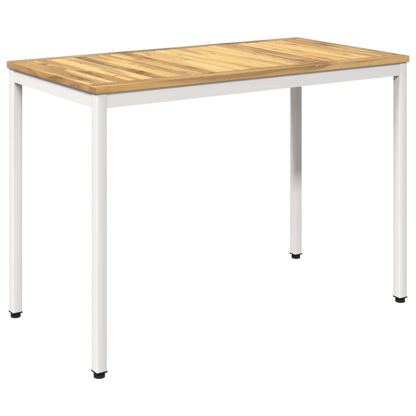 vidaXL Τραπέζι δείπνου κήπου Λευκό 108,5 x 55 x 75 εκ