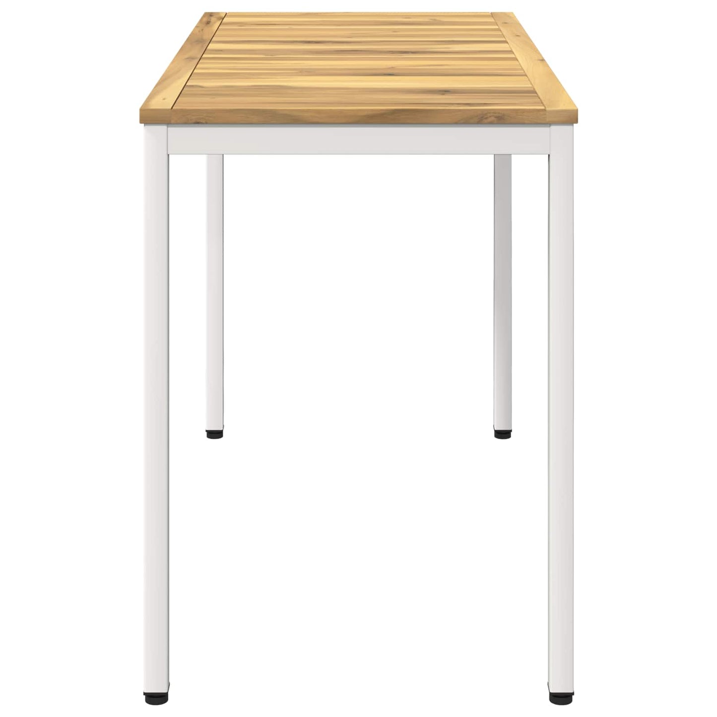 vidaXL Τραπέζι δείπνου κήπου Λευκό 108,5 x 55 x 75 εκ