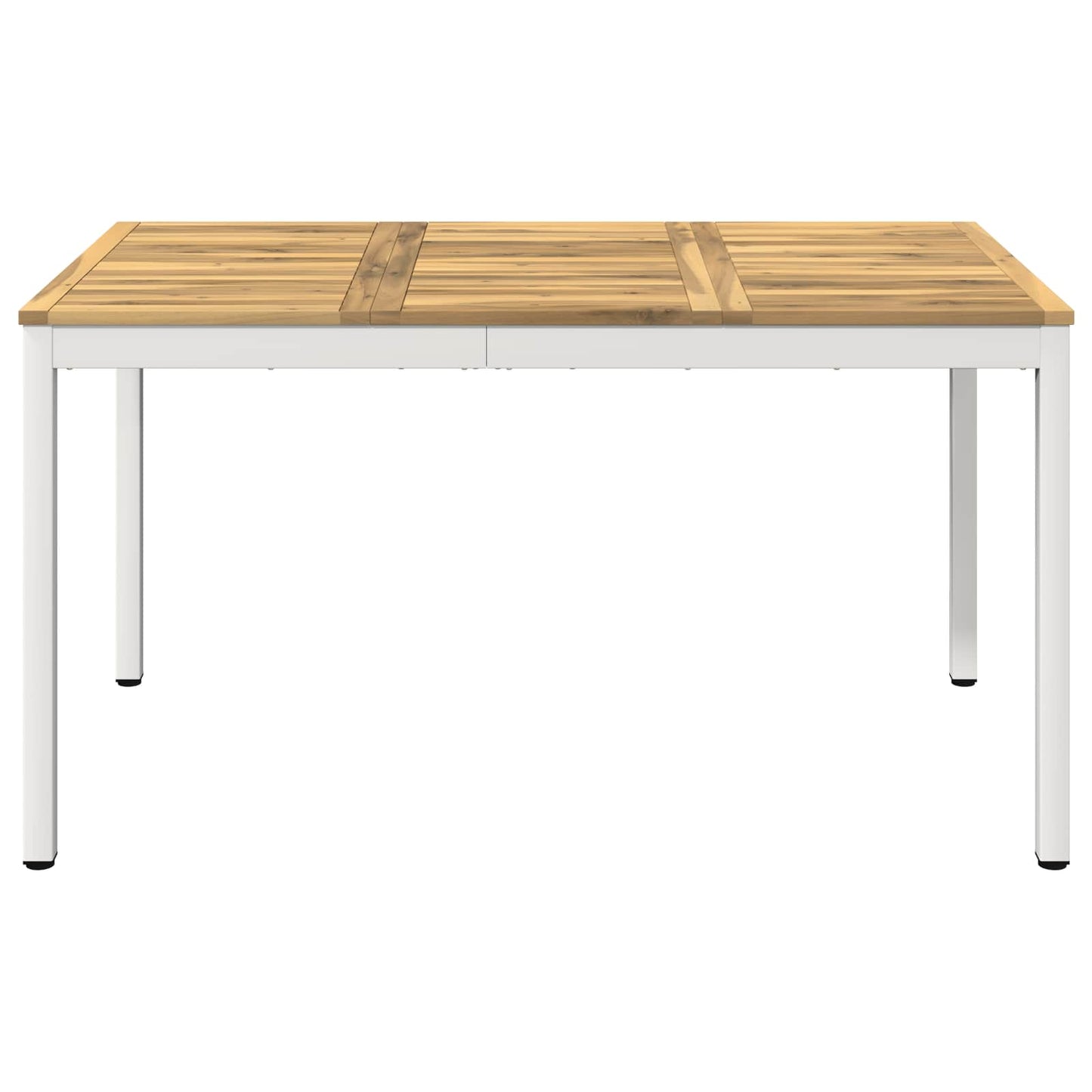 vidaXL Τραπέζι δείπνου κήπου Λευκό 141 x 80,5 x 75 εκ