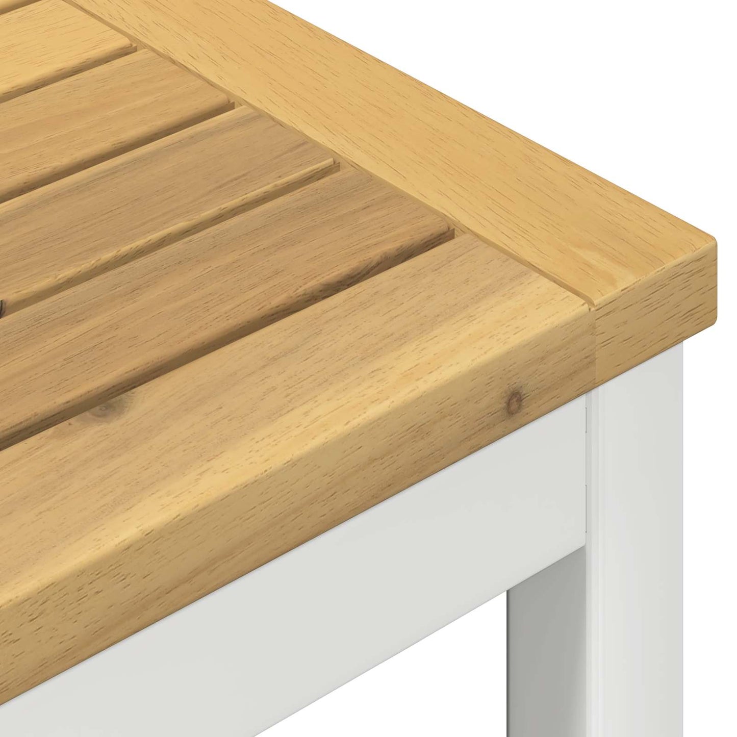 vidaXL Τραπέζι δείπνου κήπου Λευκό 147 x 88,5 x 75 εκ