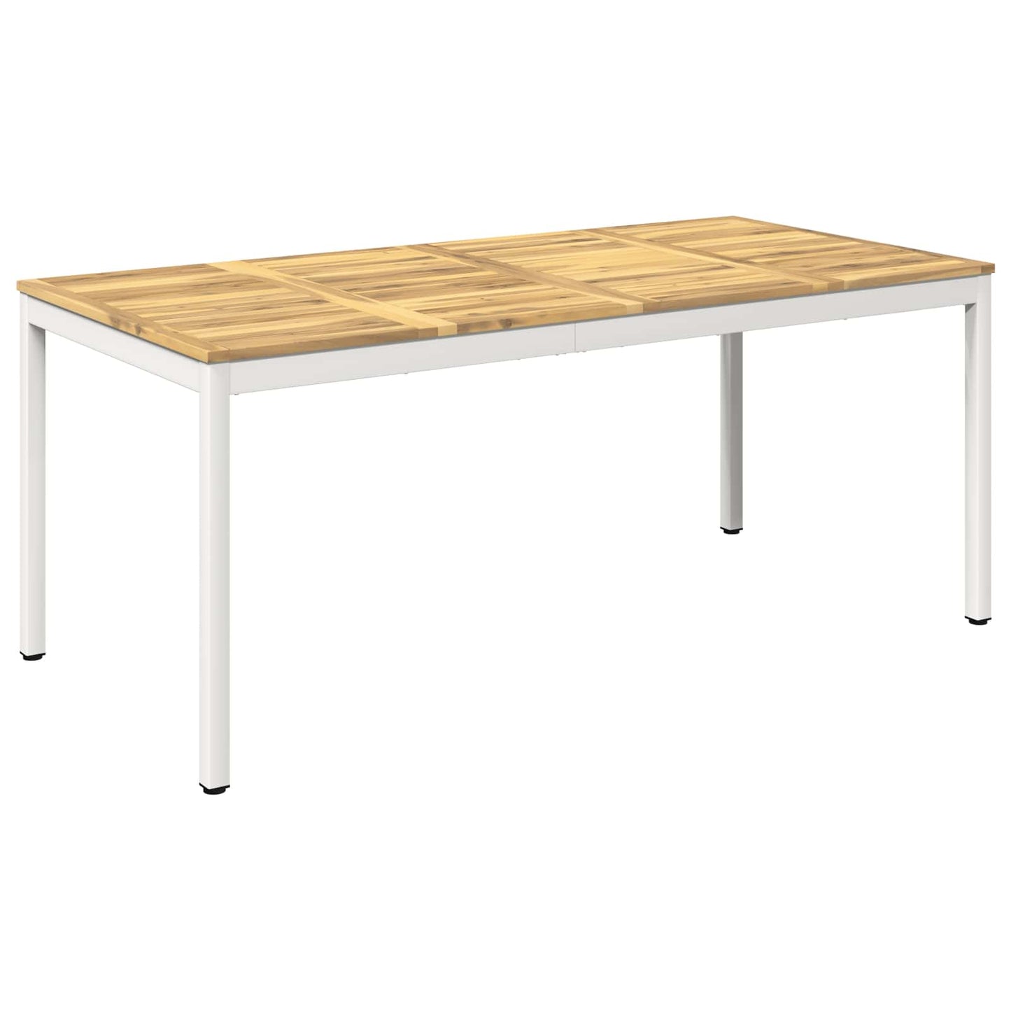 vidaXL Τραπέζι δείπνου κήπου Λευκό 147 x 88,5 x 75 εκ