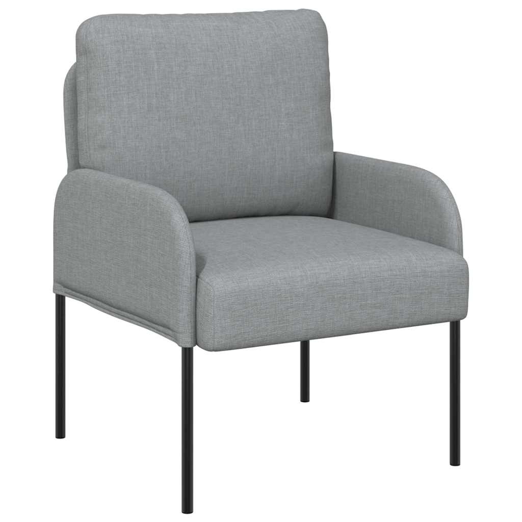 vidaXL Καναπέδες με μαξιλάρι 55cm Ανοιχτό γκρι Κόντρα πλακέ