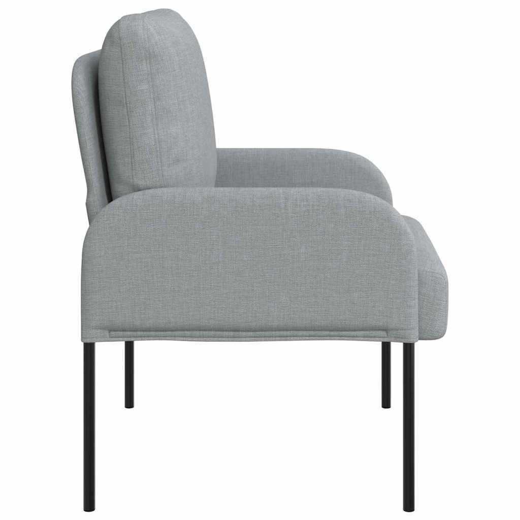 vidaXL Καναπέδες με μαξιλάρι 55cm Ανοιχτό γκρι Κόντρα πλακέ