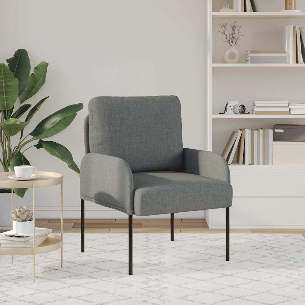 vidaXL Καναπέδες με μαξιλάρι 55cm Σκούρο Γκρι Κόντρα πλακέ