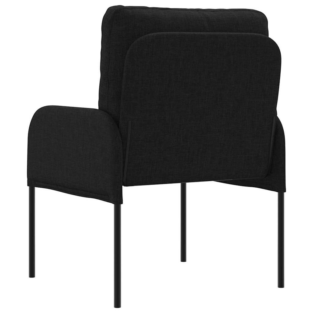 vidaXL Καναπέδες με μαξιλάρι 55cm Μαύρο Κόντρα πλακέ